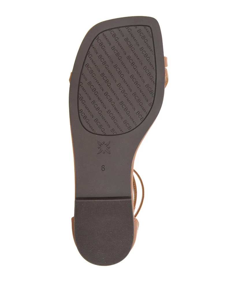 BCBGeneration Women's Kline Crisscross Toe Ring Flat Sandals