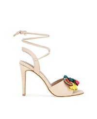 BCBGeneration Women's Journe Fruit Embellishment Wrap Dress Sandals
