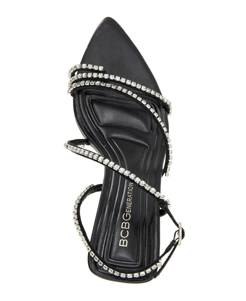BCBGeneration Women's Ilta Rhinestone Strappy Dress Sandals