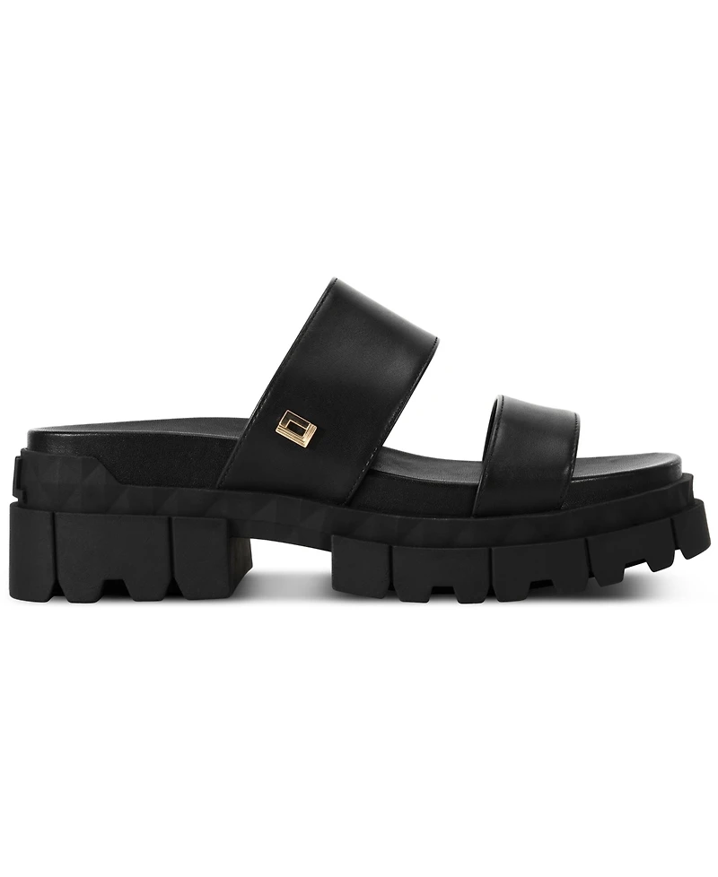 Karl Lagerfeld Paris Women's Lacara Lug Slide Flat Sandals