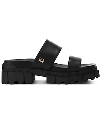 Karl Lagerfeld Paris Women's Lacara Lug Slide Flat Sandals