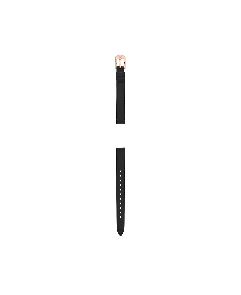 Fossil Women's Black Leather Watch Band, 12mm