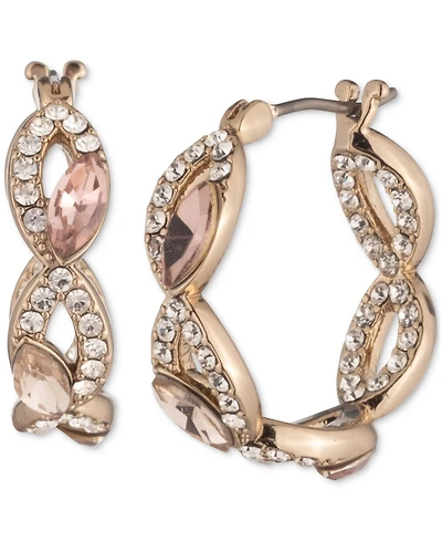 Givenchy Small Mixed Crystal Openwork Hoop Earrings, 0.68"