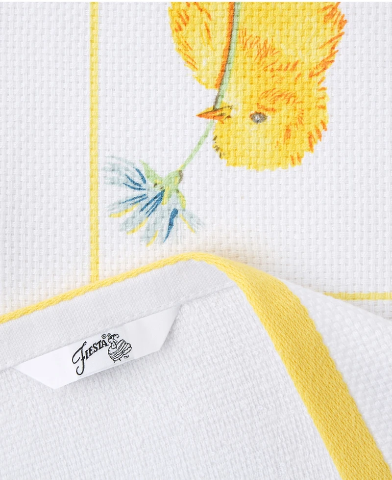 Fiesta Easter Chick Cotton Kitchen Towel Set, 16" x 28"