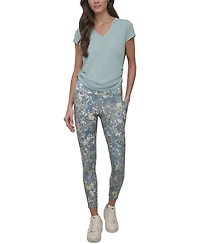 Dkny Sport Women's Printed High-Waist 7/8 Tights