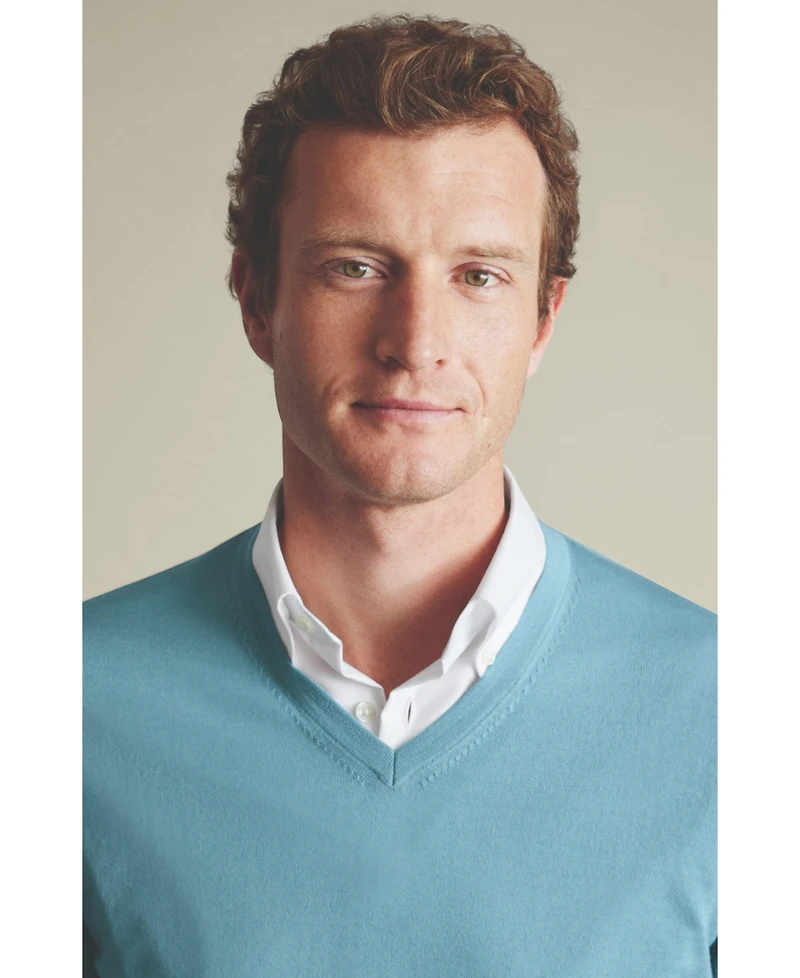 Charles Tyrwhitt Men's Merino V-Neck Sweater