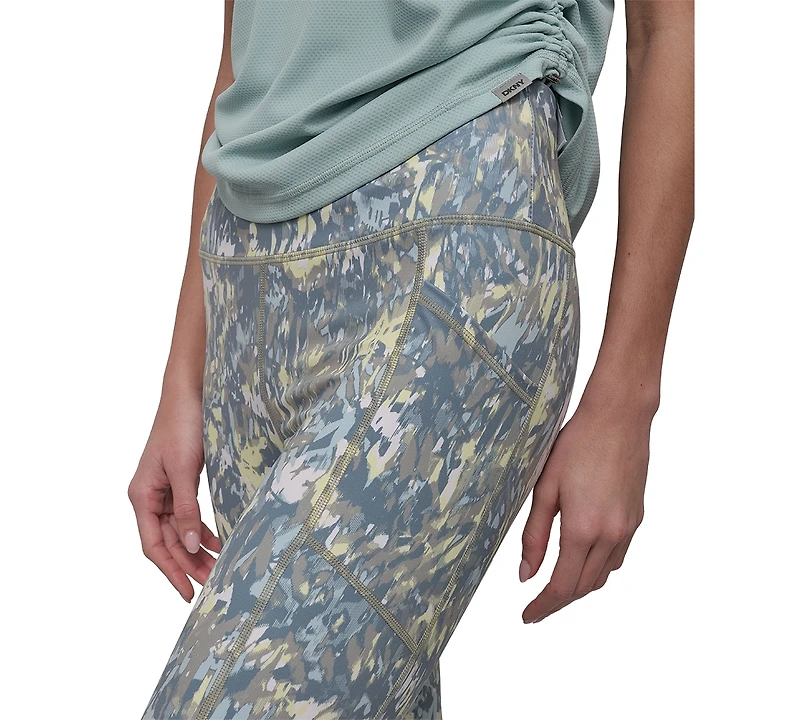 Dkny Sport Women's Printed High-Waist 7/8 Tights