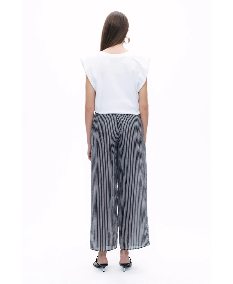 Nocturne Women's Striped Sheer Pants