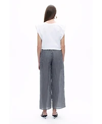 Nocturne Women's Striped Sheer Pants