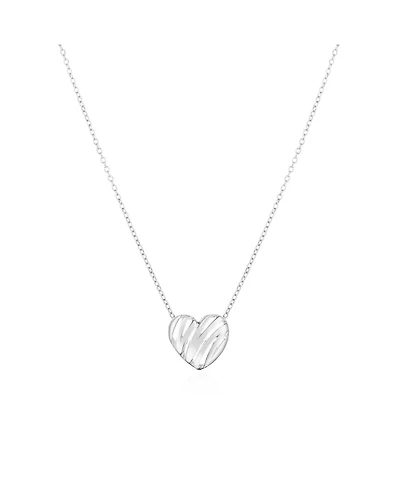 The Lovery Scribble Heart Necklace 14K White Gold