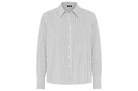 Olsen Women's Striped Cropped Shirt