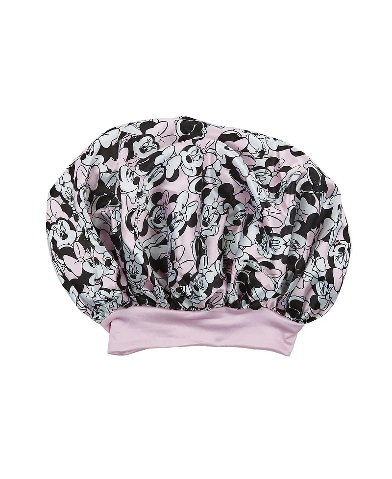 Disney Minnie Mouse All-Over Print Pink Satin Bonnet