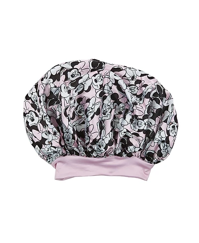 Disney Minnie Mouse All-Over Print Pink Satin Bonnet