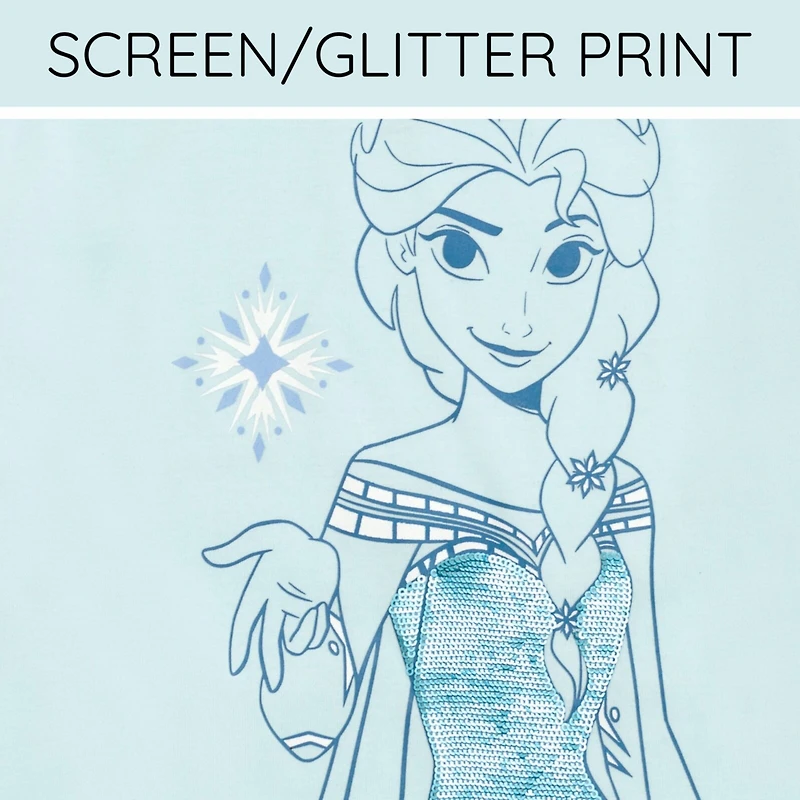 Frozen Girls Disney Queen Elsa T-Shirt and Skirt Outfit Set