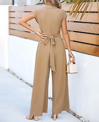 Cupshe Women's Elegant V-Neck Wide-Leg Jumpsuit, Created for Macy's