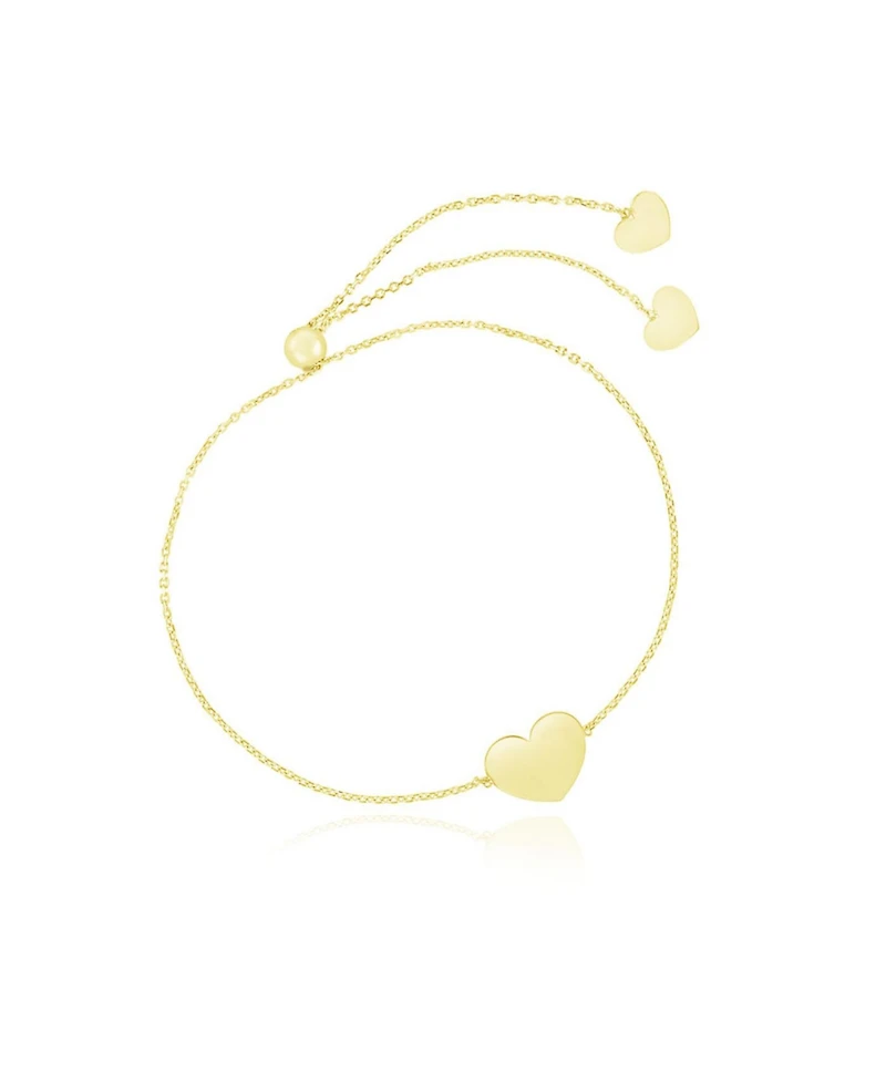 The Lovery Gold Heart Bolo Bracelet 14K Yellow Gold
