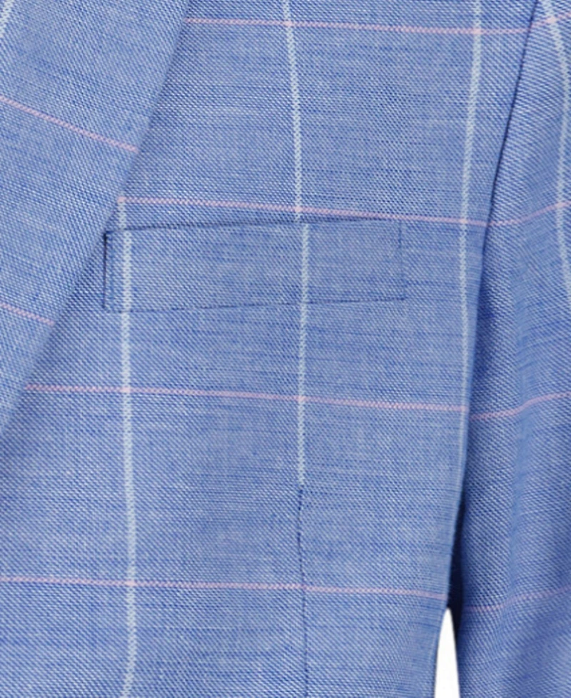 Tommy Hilfiger Big Boys Stretch Regular Fit Windowpane Jacket