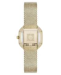 Anne Klein Women's Quartz Estate Octagonal Gold-Tone Stainless Steel Mesh Bracelet Watch, 24mm