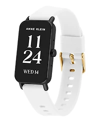 Anne Klein Women's Connect It Illume Smartwatch with Black Leather and White Silicone Band, 37mm