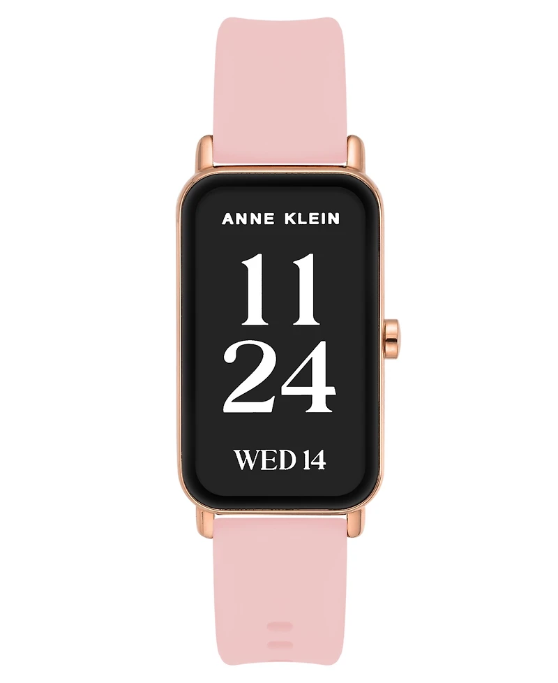Anne Klein Women's Connect It Illume Smartwatch with Pink Leather and Pink Silicone Band, 37mm