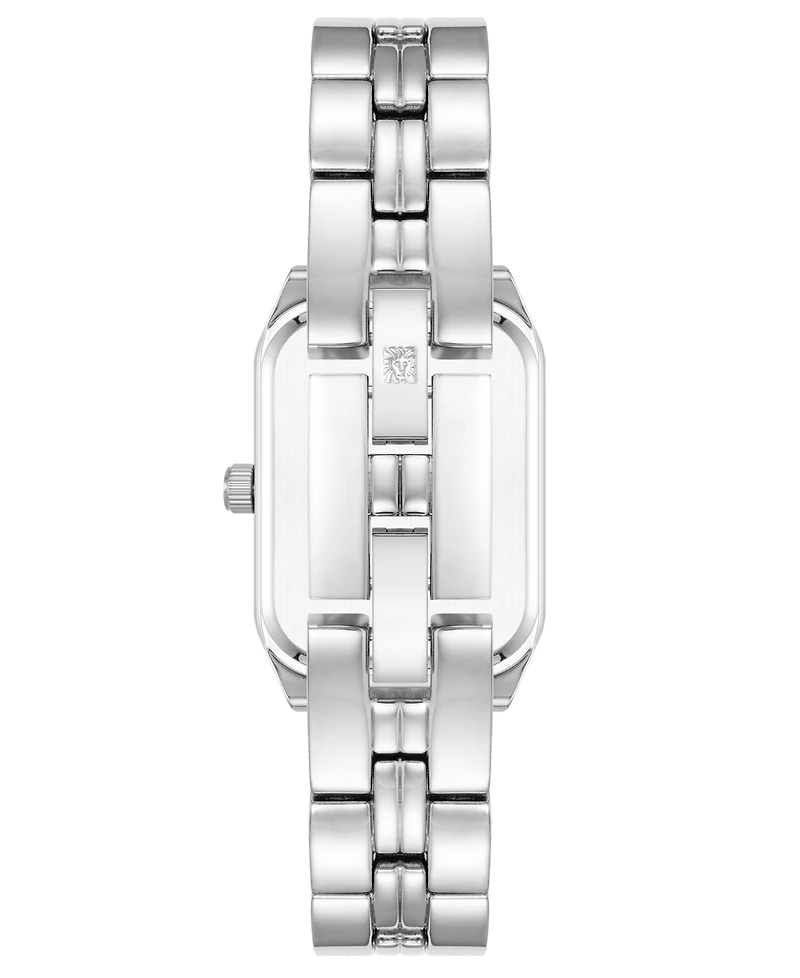 Anne Klein Women's Quartz Mint and Silver-Tone Octagonal Metal Alloy Bracelet Watch, 24mm