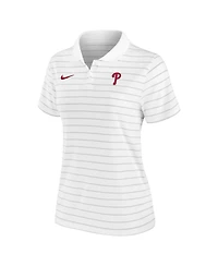 Nike Women's White Philadelphia Phillies Authentic Collection Victory Performance Polo Shirt