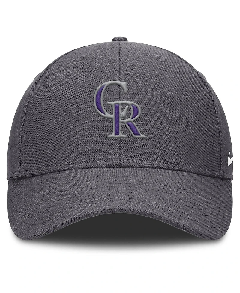 Nike Men's Gray Colorado Rockies Club Performance Adjustable Hat