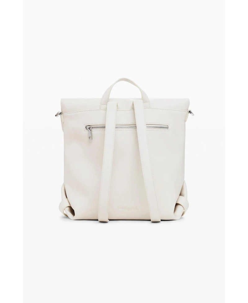Desigual Women's Medium chrome flap backpack