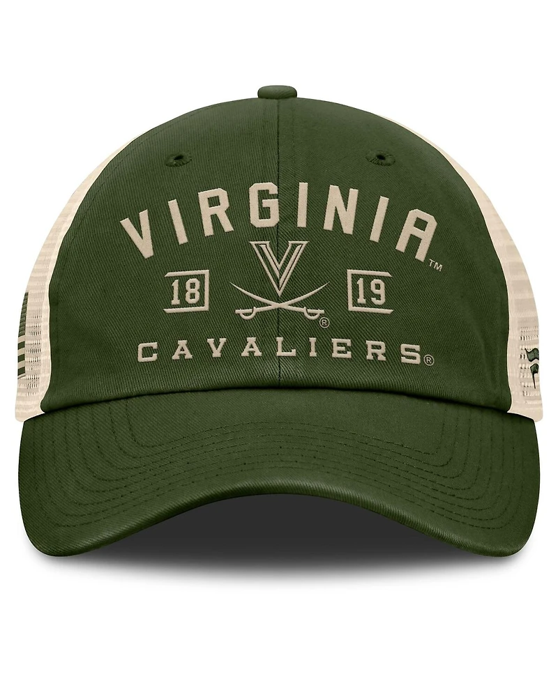 Fanatics Men's Olive Virginia Cavaliers Oht Military Appreciation Frontier Trucker Adjustable Hat