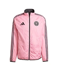 Adidas Men's Pink/Black Inter Miami Cf 2025 Anthem Reversible Full-Zip Jacket