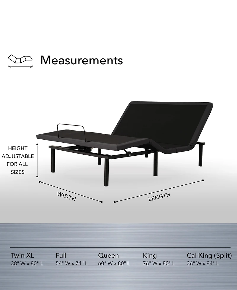 Beautyrest BaseLogic Silver Adjustable Base