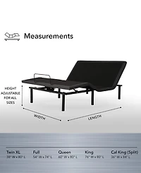 Beautyrest BaseLogic Silver Adjustable Base