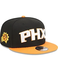 New Era Men's Black/Orange Phoenix Suns Jersey Hook Statement Edition 9FIFTY Snapback Hat