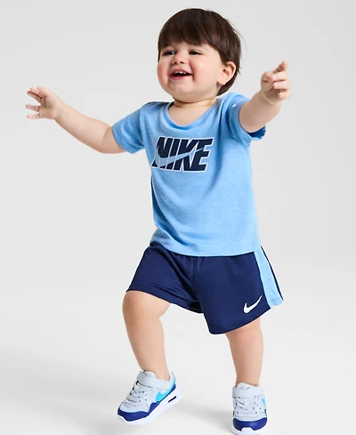 Nike Baby Short-Sleeve Logo T-Shirt & Shorts