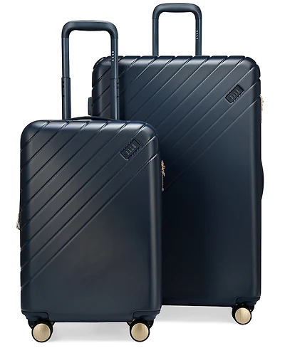 Elle Louvre 2-Piece Expandable Retro Spinner Luggage Set