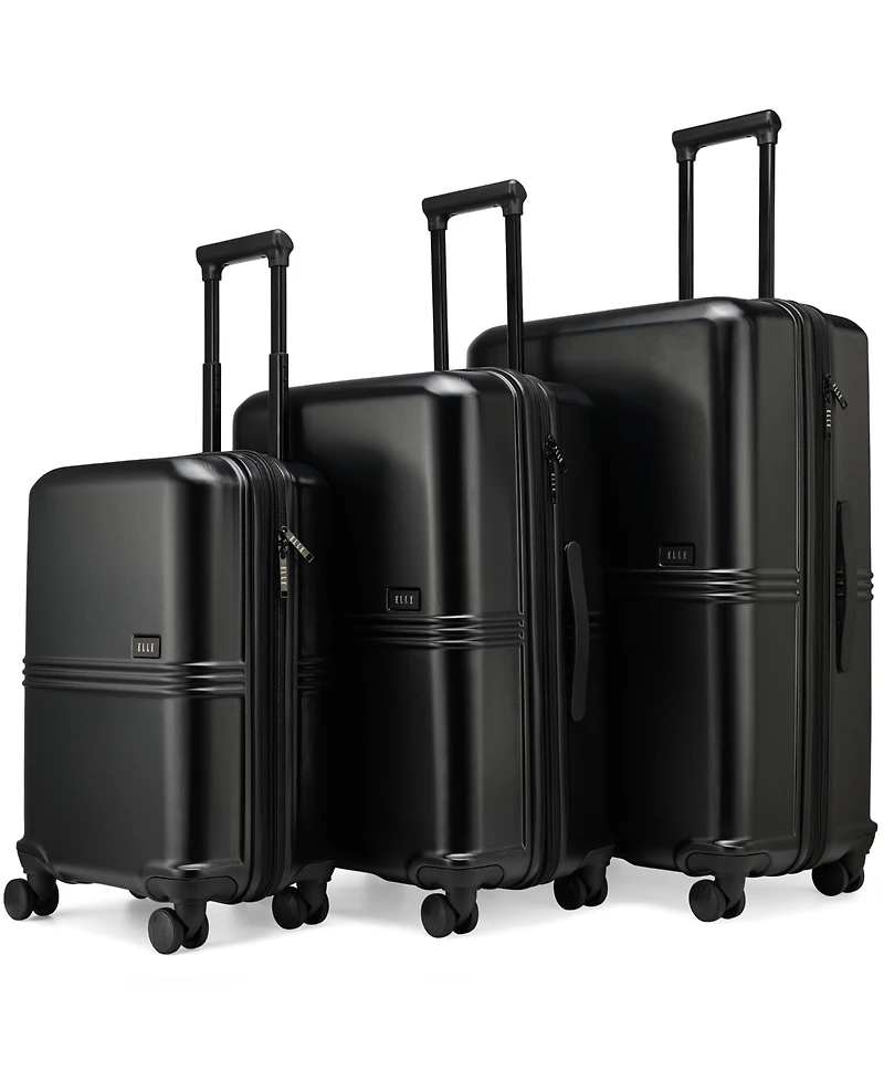 Elle Expedition 3-Piece Expandable Retro Spinner Luggage Set