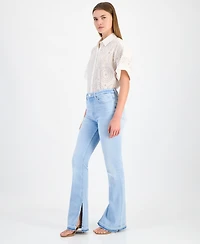 Boss Orange Women's Mid-Rise Slit-Flare-Leg Jeans