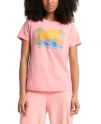 Puma Women's Cotton Wellness Graphic-Print Crewneck Tee
