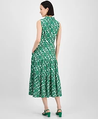 Tahari Women's Sleeveless Collared Shirtdress