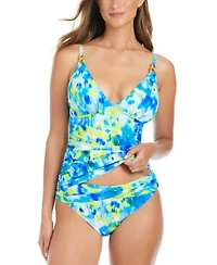 Bleu By Rod Beattie Womens Lifes A Beach Tankini Top Sarong Hipster Bikini Bottoms