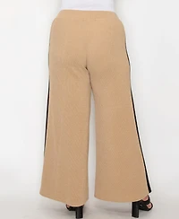 Coin 1804 Plus Textured Rib Side Contrast Pants
