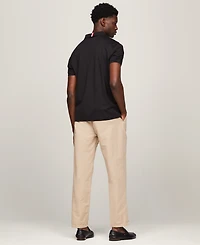 Tommy Hilfiger Men's Regular-Fit Liquid Cotton Collar Stripe Detail Polo Shirt