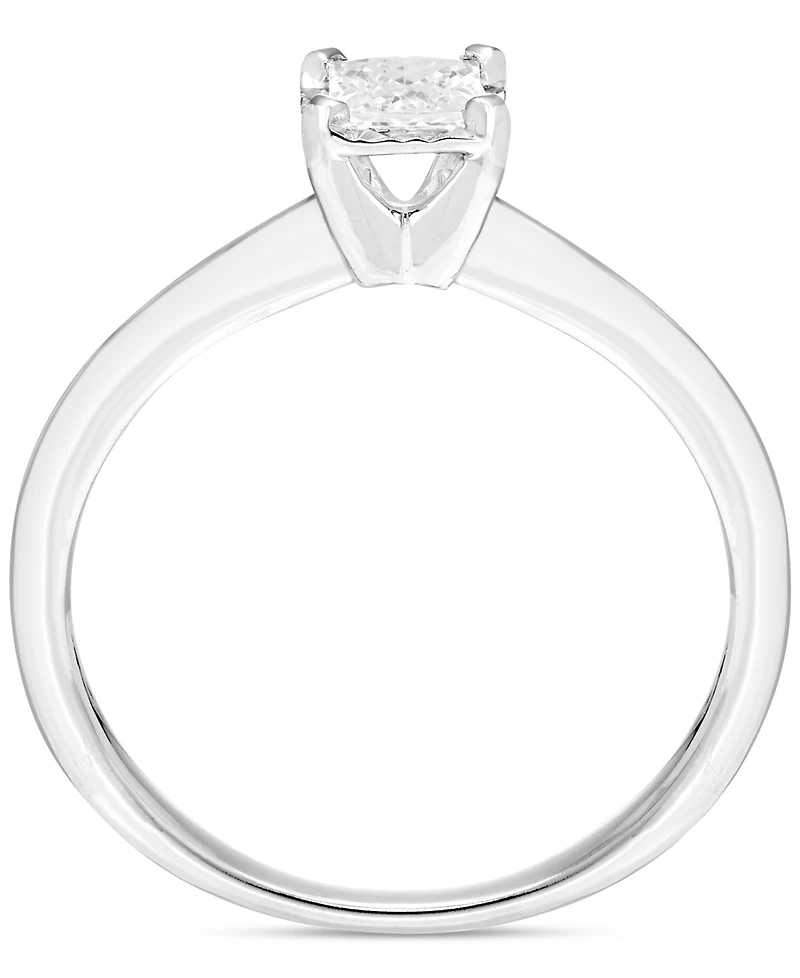 Diamond Solitaire Princess-cut Engagement Ring (1/2 ct. t.w.) in 14k White Gold