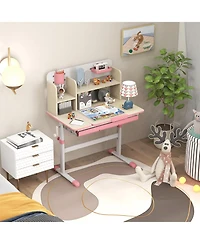 Gouun Kids Height Adjustable Study Desk with Tilt Desktop for 3-12 Years Old