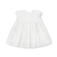 Hope & Henry Baby Short Sleeve Special Occasion Linen Pintuck Dress