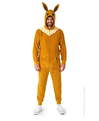 OppoSuits Men's Official Eevee Union Suit - Pokemon Body for Adults Brown