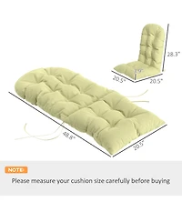 Outsunny 2 Pcs Adirondack Cushions, Tufted High Back Patio Chair Cushions