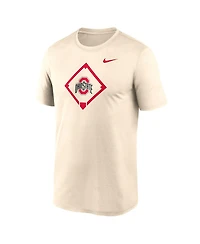 Nike Men's Cream Ohio State Buckeyes Legend Baseball Icon Performance T-Shirt
