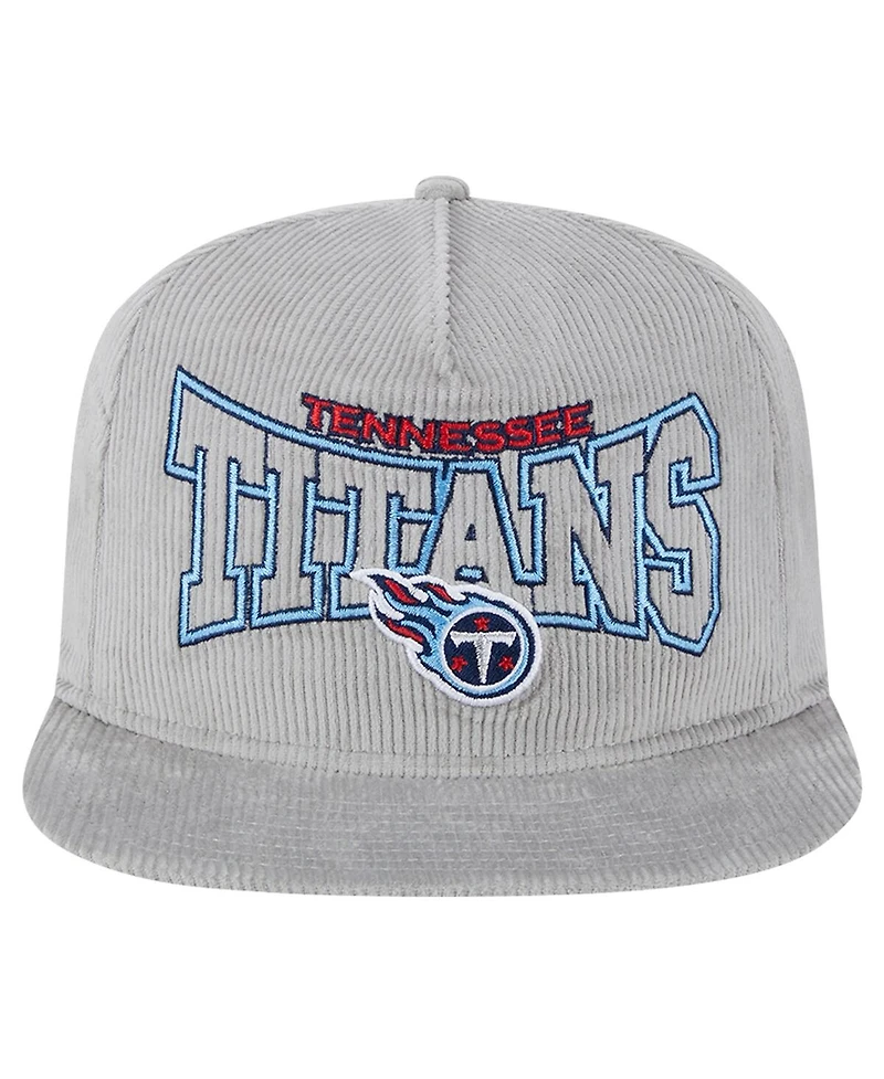 New Era Men's Gray Tennessee Titans Corduroy Golfer Adjustable Hat
