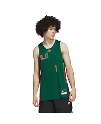 Adidas Men's 1 Green/Orange Miami Hurricanes Black History Month Basketball Jersey